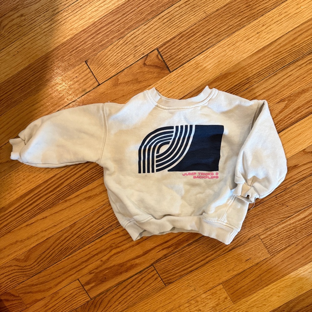 Zara Cream Kids Sweatshirt with Graphic